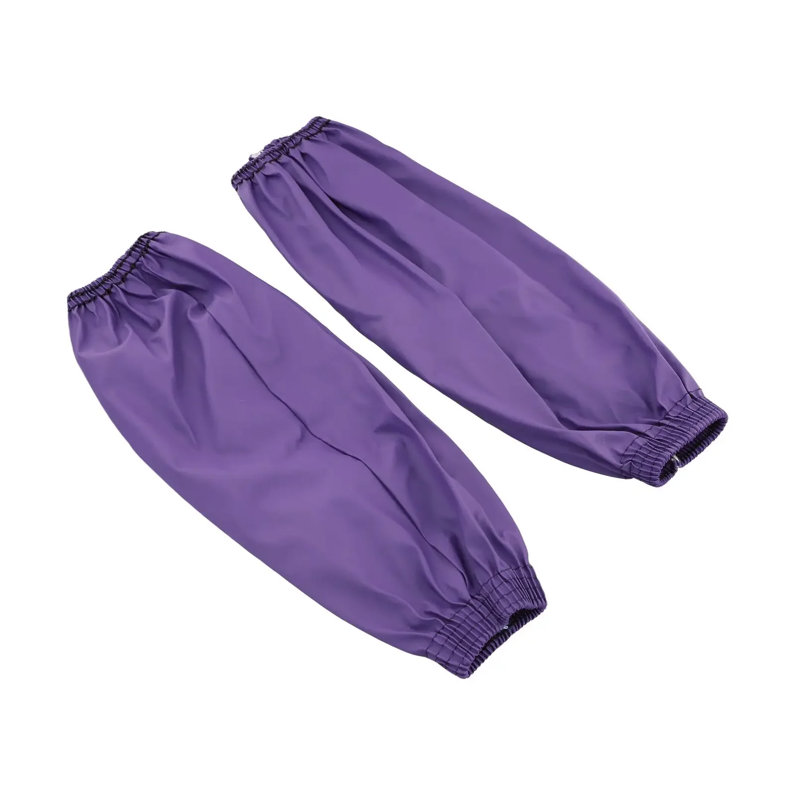 

1 Pair Oversleeves PU Over Sleeve Cover Oil 38X18Cm/18X8In Waterproof Elasticated Cuffs Wrist To Elbow Purple Brown Blue Brown