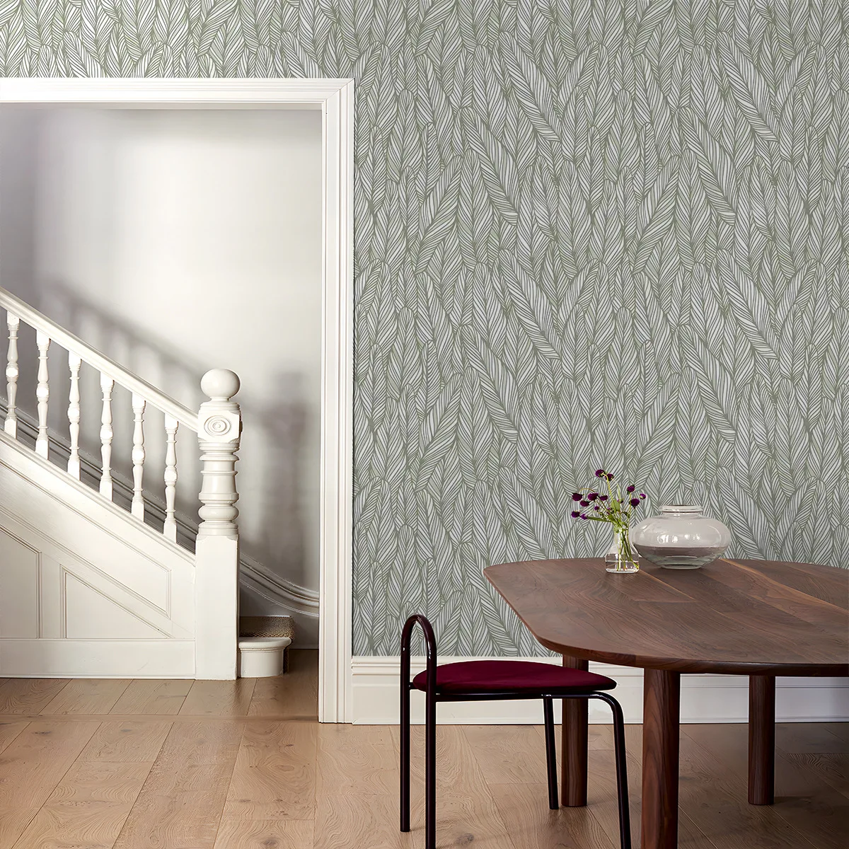 Green Leaves Peel and Stick Wallpaper Boho Contact Paper Self Adhesive Removable Wallpaper for Bedroom Bathroom Waterproof