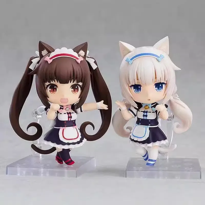 Set de 2 Figuras Nendoroid Nekopara Chocola y Vanilla, Versión Q, Chica Gato, Figura de Acción de PVC, Muñeca Coleccionable