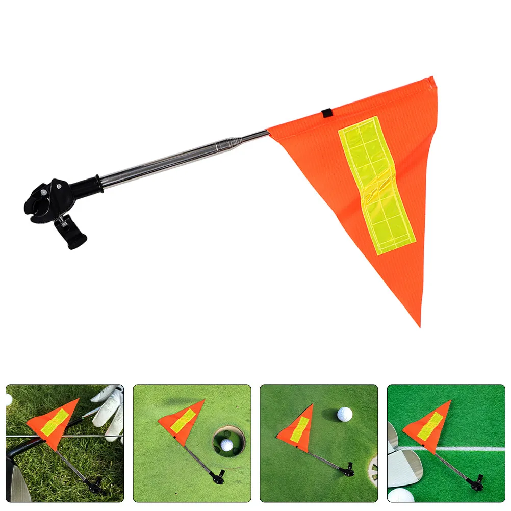 2pcs-high-visibility-orange-reflective-safety-flag-for-golf-cart-wheelchair-stroller-telescopic-pole-12cm-20cm-adjustable