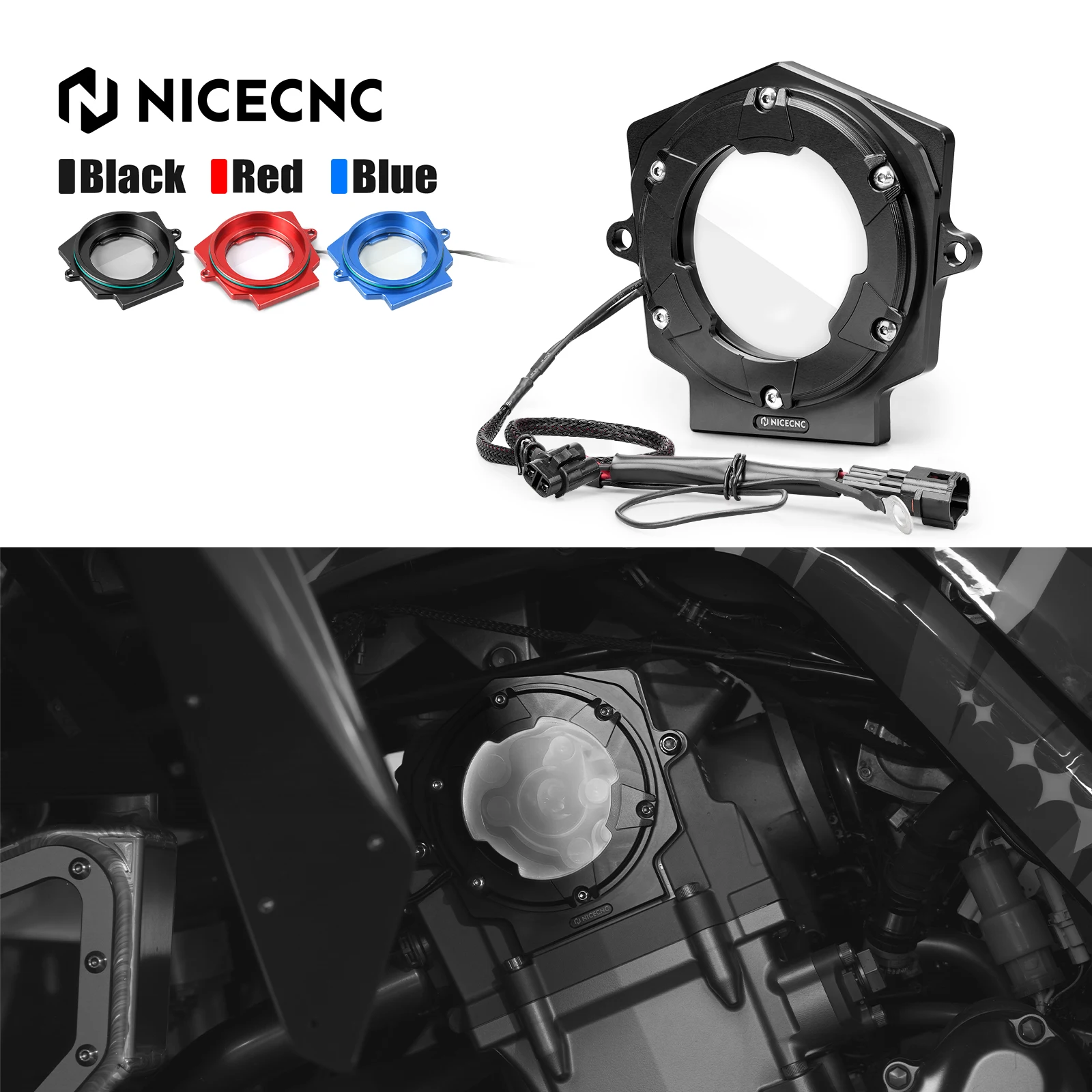 

NICECNC For Yamaha Raptor 700 Cylinder Head Cover Guard ATV Aluminum For Yamaha Raptor 700R 2006-2026 Replaces 1S3-11185-10-00