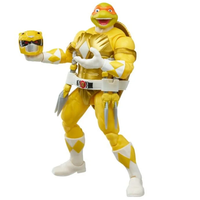 Power Rangers Lightning Collection & Teenage Mutant Ninja Turtles Michelangelo & Pink April 2-Pack 6 Inch Action Figure Toy