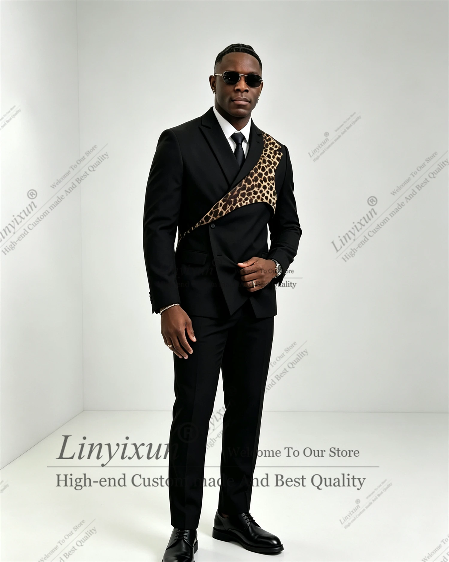 Splice Design 2 Pieces Sets Men's Suits Slim Fit Groom Party Tuxedos Blazer Pants Formal  Wedding Prom Ropa Hombre Customized