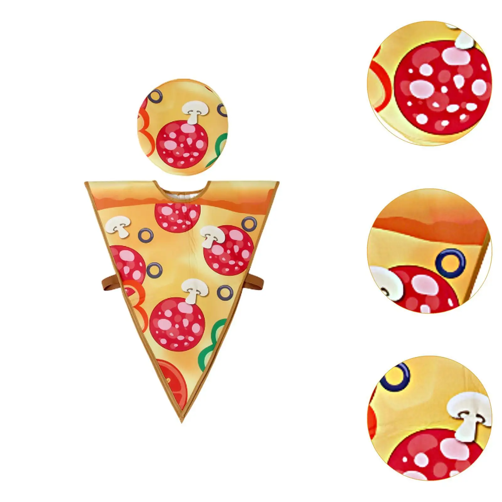 2x feestkostuum speelkleding zachte pizzajas voor Halloween jongens meisjes kinderen