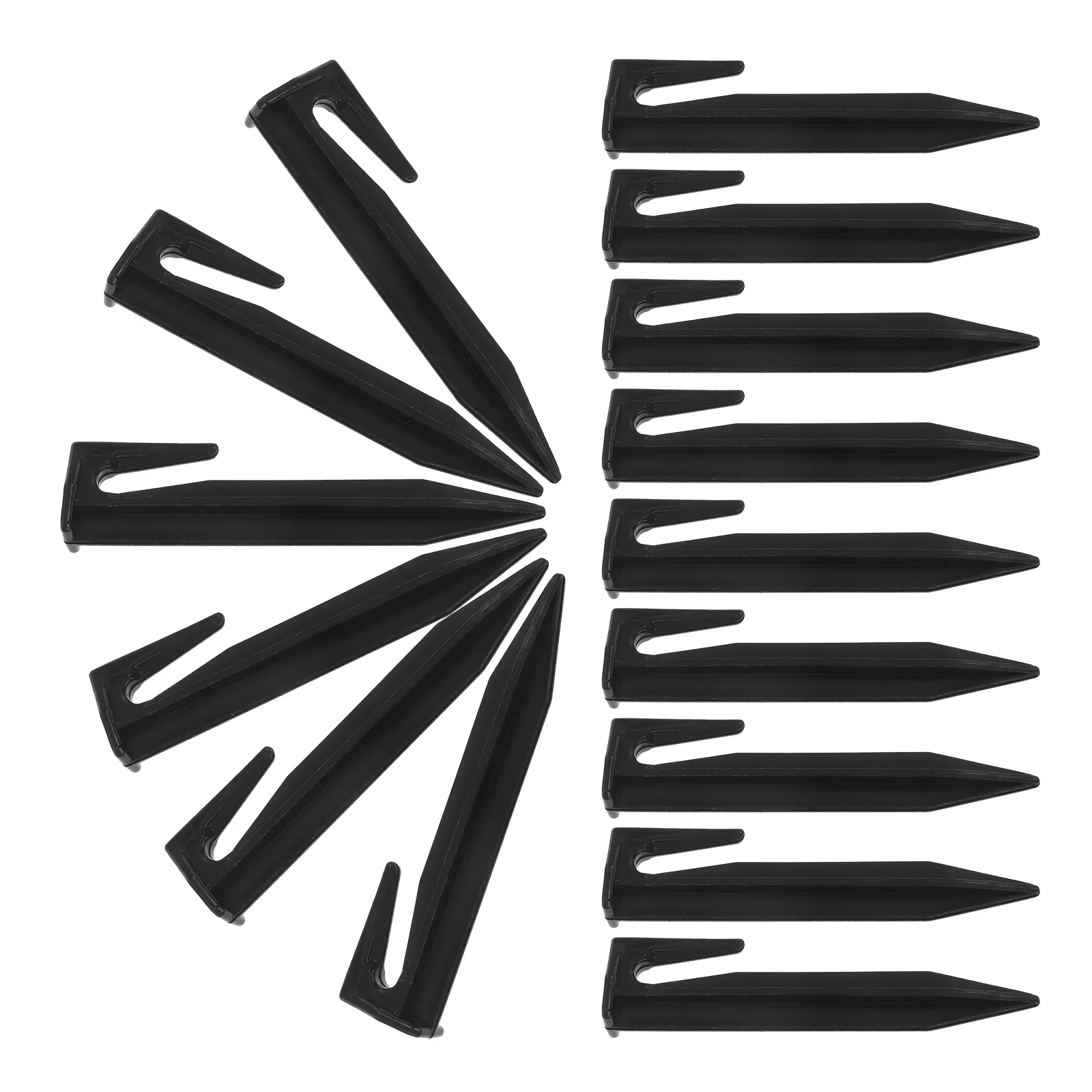 

Lawn Mower Ground Spikes Garden Staples Windproof Nails Black Pp Plastic Tent Stakes