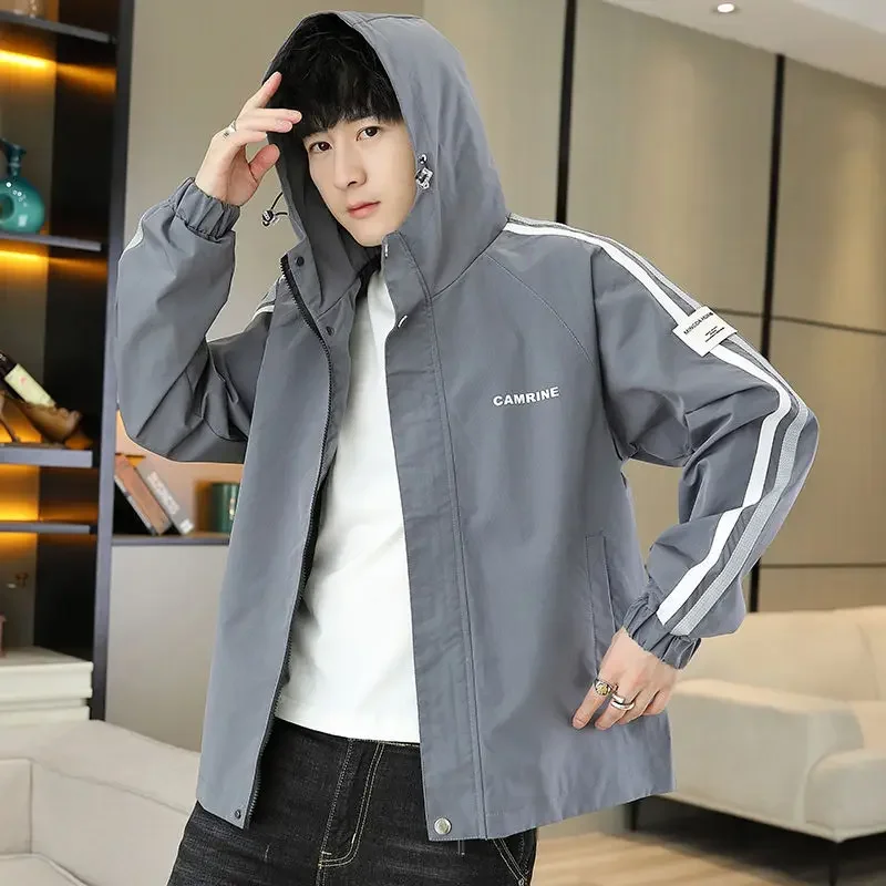 Fleece Jacket Men Autumn Winter Windbreaker Hooded Sweatshirt Zipper Windproof Jacket Warm Coats Long Sleeve Outerwear New