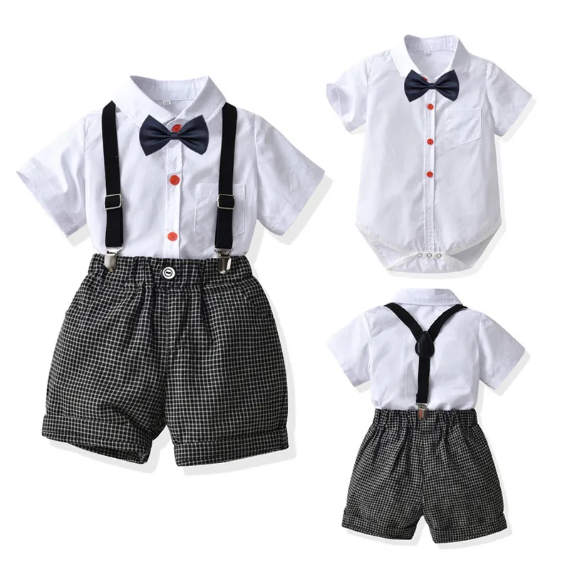 

Baby romper suit newborn baby summer romper triangle romper catch week banquet dress suit