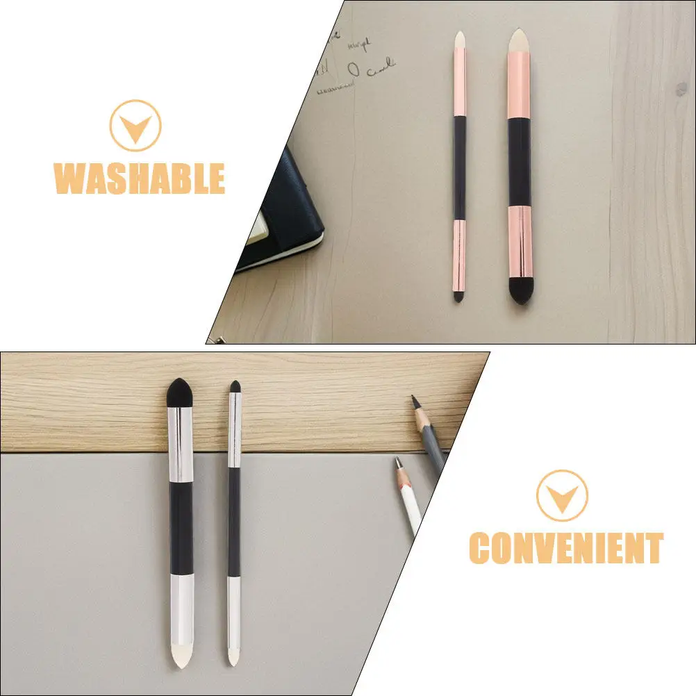 4Pcs Dual Head Blending and Correcting Pens Silver Rose Supplies for Sketching Highlight Eraser Washable Gray Surface
