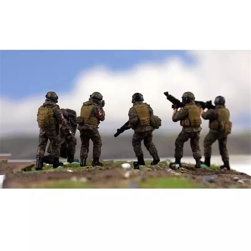 1:72 Scale Model Russian 6pcs Soldier Action Figure Accessory Toy DIY Scene Doll Decoration Collection Doll Gift Toy Fans