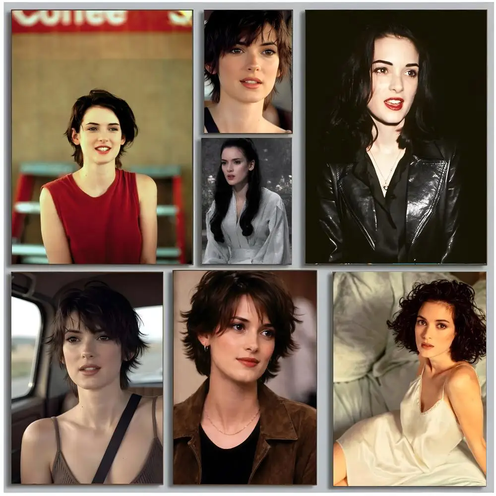 Actress Film W-Winona Ryder Poster Modern Wall Art Bedroom Living Room Print Unframed