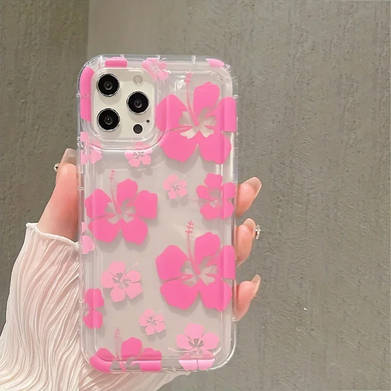 

Simple full screen flower For iPhone 16 15 14promax phone case soft rubber For iPhone 13 12pro 11 all inclusive anti fall