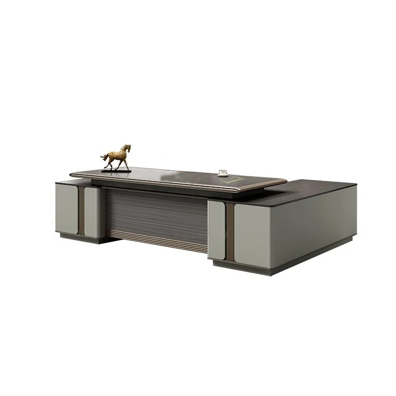 Company boss desk Modern 2.4m manager table Double cabinet President table Large class desk