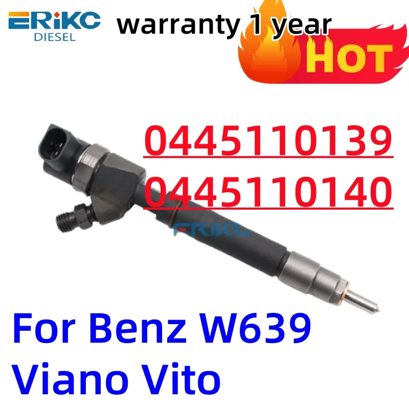 

0445110139 0445110140 A6460700287 0 445 110 139 0 445 110 140 Fuel Injector For Benz W639 Viano Vito ERIKC