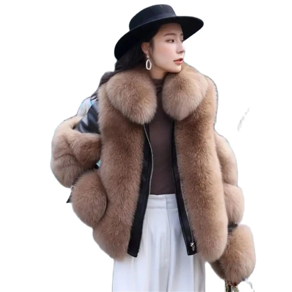 

Fluffy Faux Fur Coat Women Elegant Thicken Warm Faux Fur Jackets Female Loose Warm Winter Jacket Coat Women Autumn Winter 2024