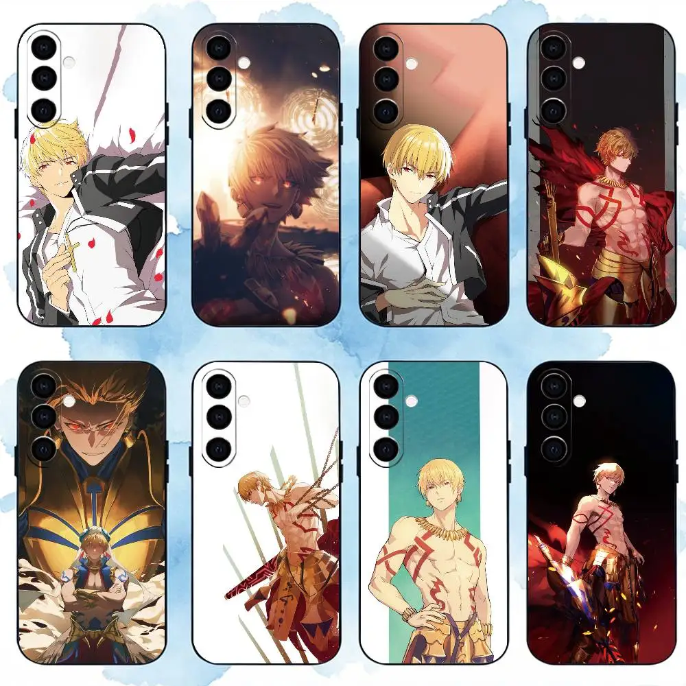 Fate GO Game Anime Gilgamesh Phone Case For Samsung Galaxy A73,A72,A70,A53,A52,A51,Soft Silicone Black Cover