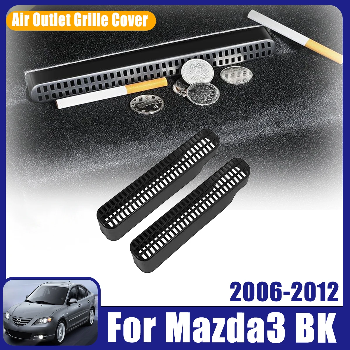 For Mazda3 Mazda 3 BK 2006-2012 2007 Car Accessories Sticker Air Vent Outlet Cover Protector Anti Debris Dust Mesh Anti-blocking