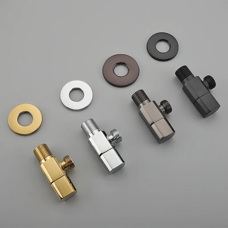 Toilet Hardware Accessories Shut Off Filling Water Valve Male 1/2 brushed gun metal, brushed gold