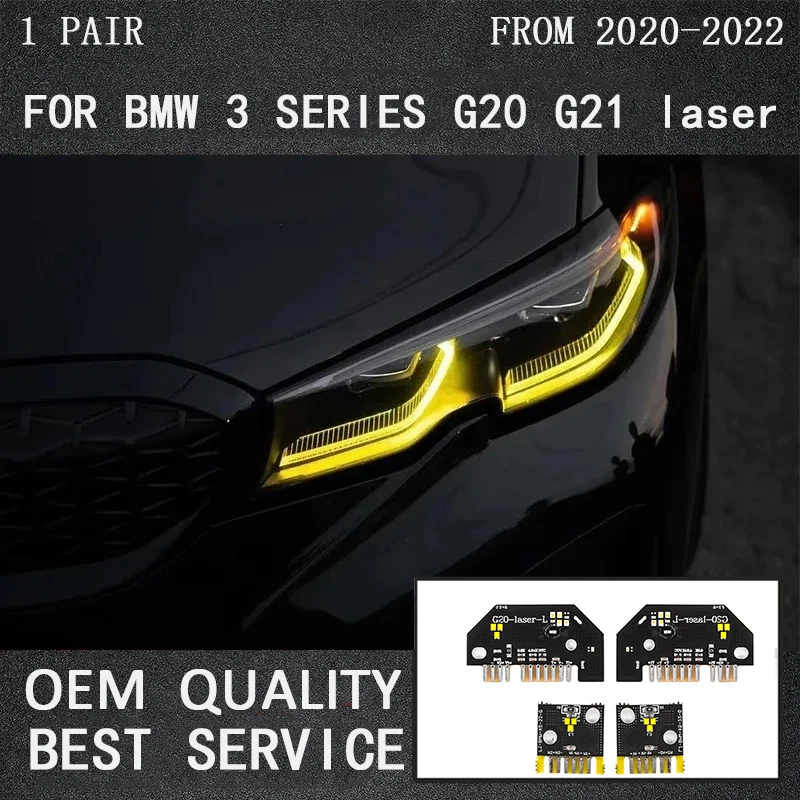 

CSL Lemon Gold Yellow DRL Light LED Module Set For BMW 3series G20 G21 G28 Laser Daytime Running Lighting Accessories Plug Play