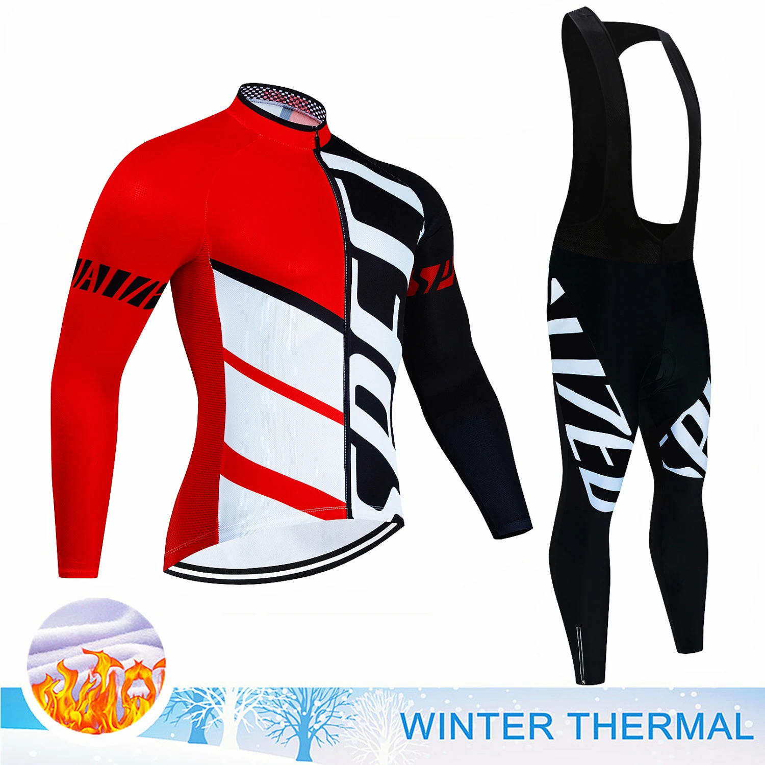 2024 Pro Winter Thermal Fleece Cycling Jersey Sets Long Sleeve Bicycle Clothing MTB Bike Wear Maillot Ropa Ciclismo Cycling Suit