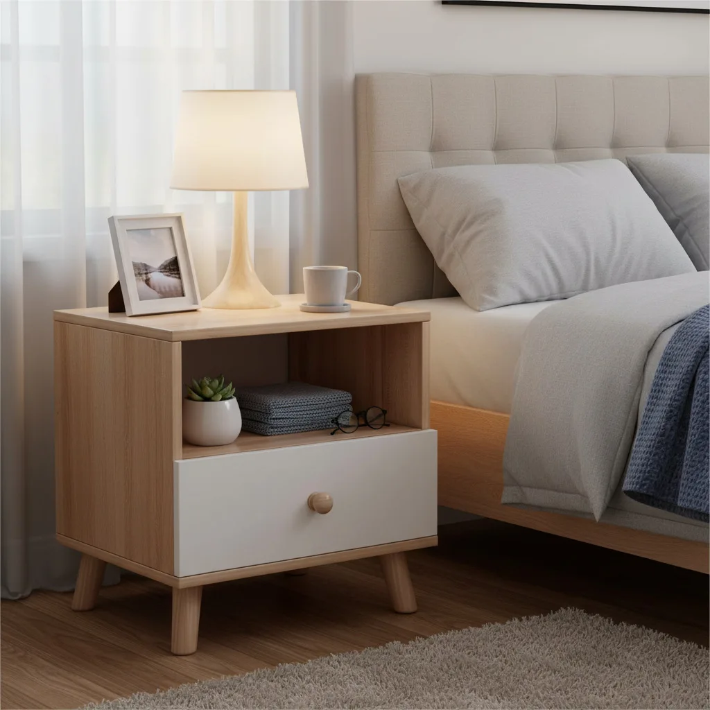 Bedside Table Shelf Home Bedroom Simple Modern Multi-layer Bedside Table with Drawers Floor To Wall