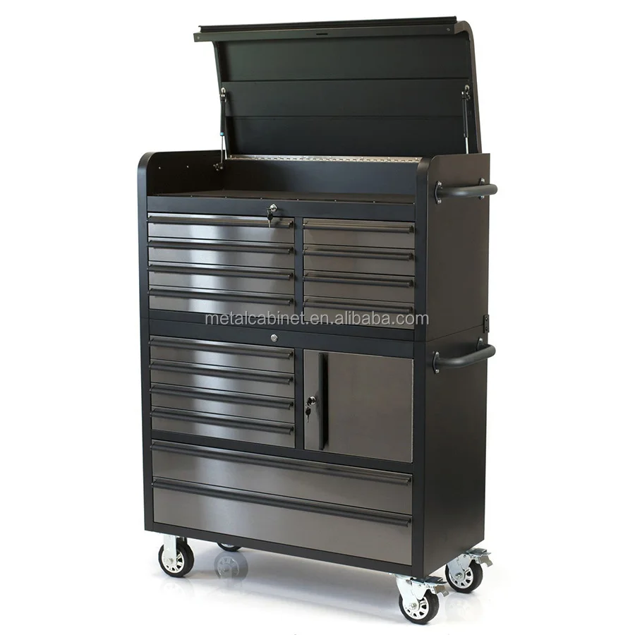 41-Inch 14-Drawers Rolling Tool Cart Top Chest Box Customizable OEM Option Practical Storage Cabinets