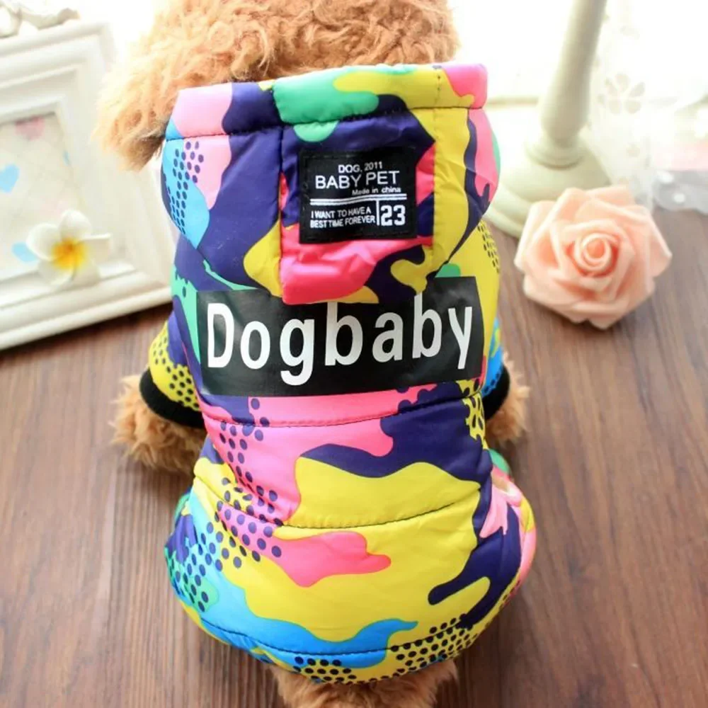 Pet Clothing Small Dog Clothes Winter Warm Dog Coat Windproof Snowsuit for Small Dogs Cats Camouflage Clothing Puppy Dog Jacket