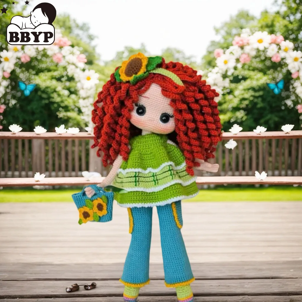 

Handmade Knitting Doll Crochet Sonneblomme girls Crochet Dolls For Home Accessories Craft Toy Ornaments Birthday Gift