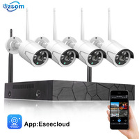Uzoom 3MP WiFi CCTV Camera Security System IR Night Vision Metal Bullet Camera Set 8CH NVR Wireless CCTV Surveillance System