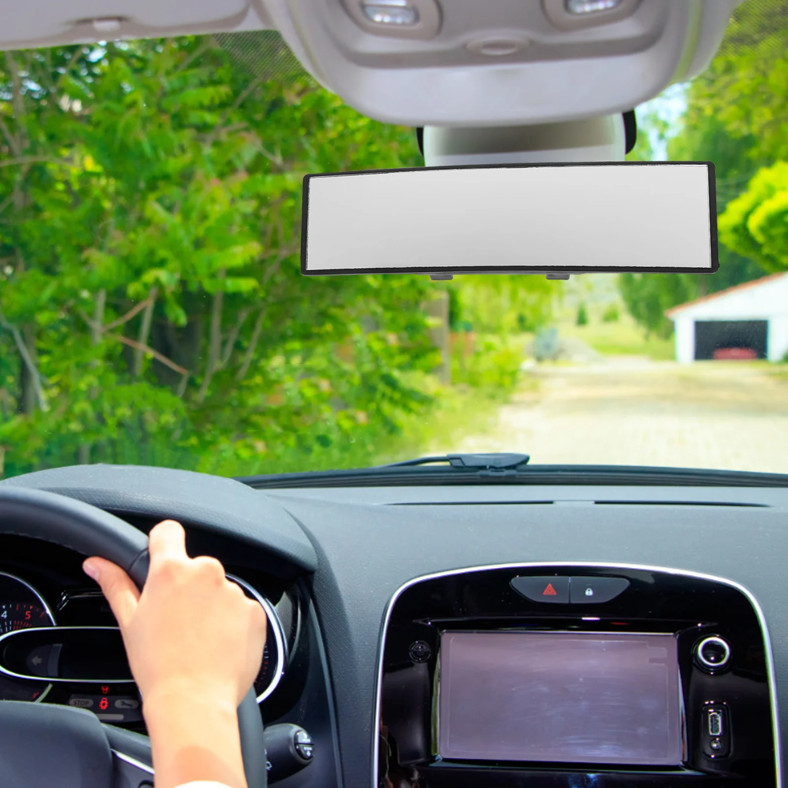 

2Pcs Rearview Mirror Interior Wide Angle Curved Design Clip-on Vehicle Replacement Mirror for Car Suv Truck Rear View