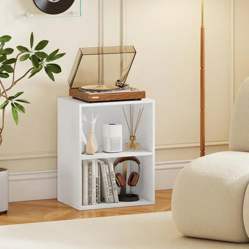 

2-Layer Multifunctional Furniture Display Cabinet with Large Capacity Storage Space-White