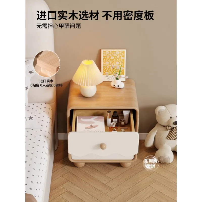 Log Cream Wind Children's Creative Small Storage Bedroom Locker