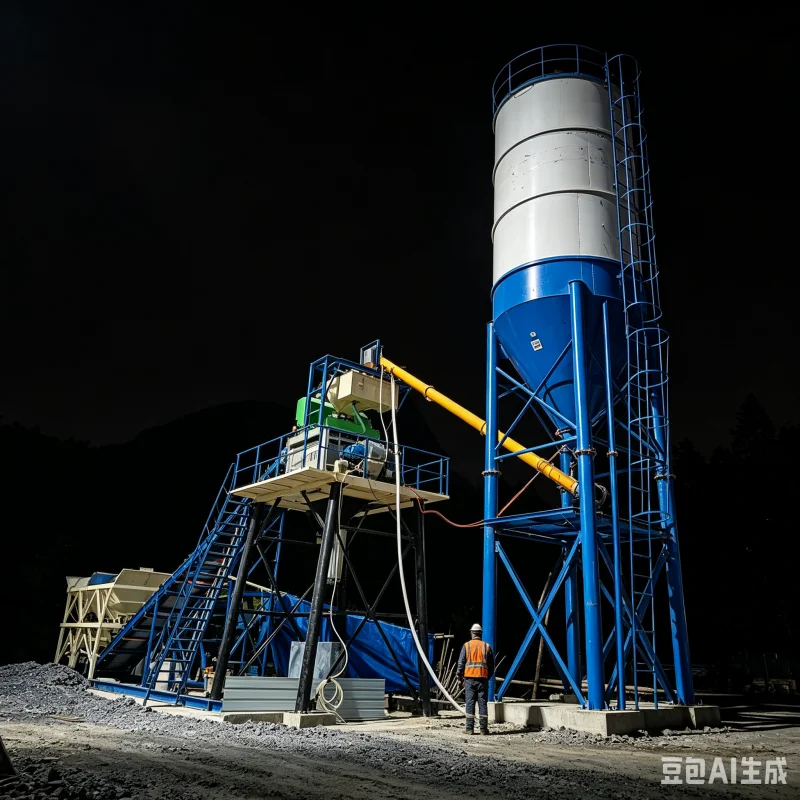 Heavy Concrete Batching Plant Complete Set Machinery Stationary Automatic Belt Feed Cement Mixing Station Plant Construction