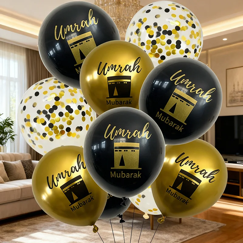 

15pcs 12inch Eid Mubarak Latex Balloons Ramadan Kareem Festival Decorations Air Globos Home Islamic Muslim Party Decor Supplies