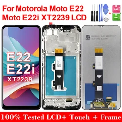 모토로라 모토 E22 XT2239-9 LCD 터치 스크린 디지타이저 패널 교체용 XT2239-18 LCD 프레임, 6.5 인치 E22i 디스플레이
