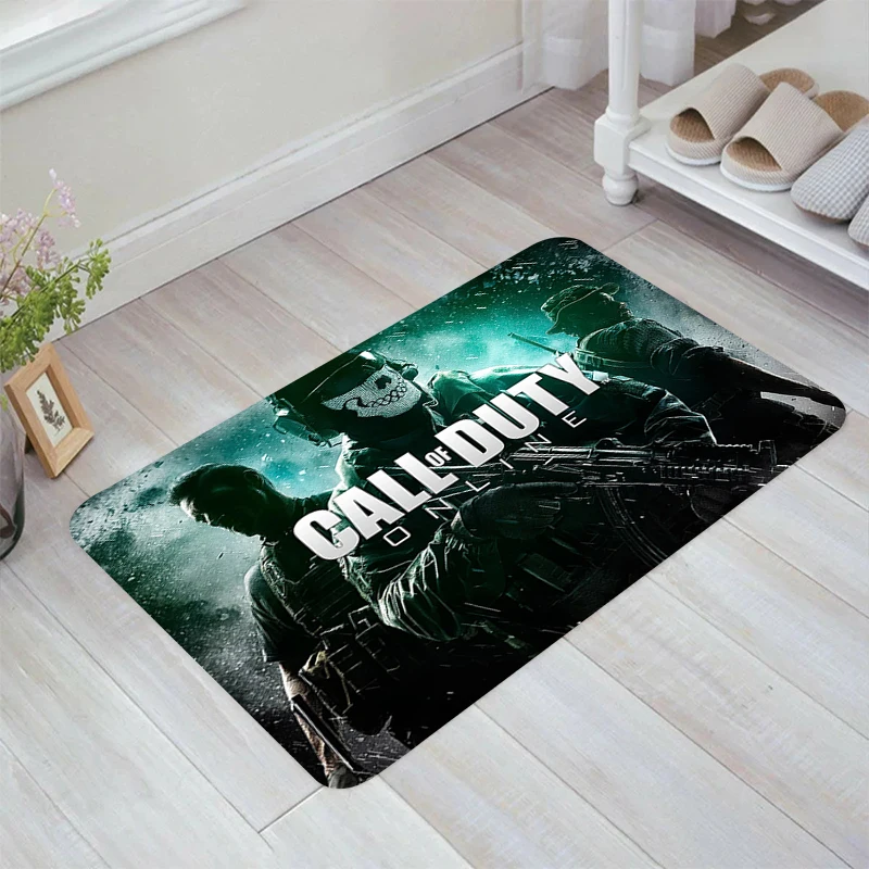 C-Call of D-Duty Game Floor Mat Doormat Entrance Door Carpets Room Mats Balcony Home Kitchen Rug Rugs Foot Carpet Bathroom Bath