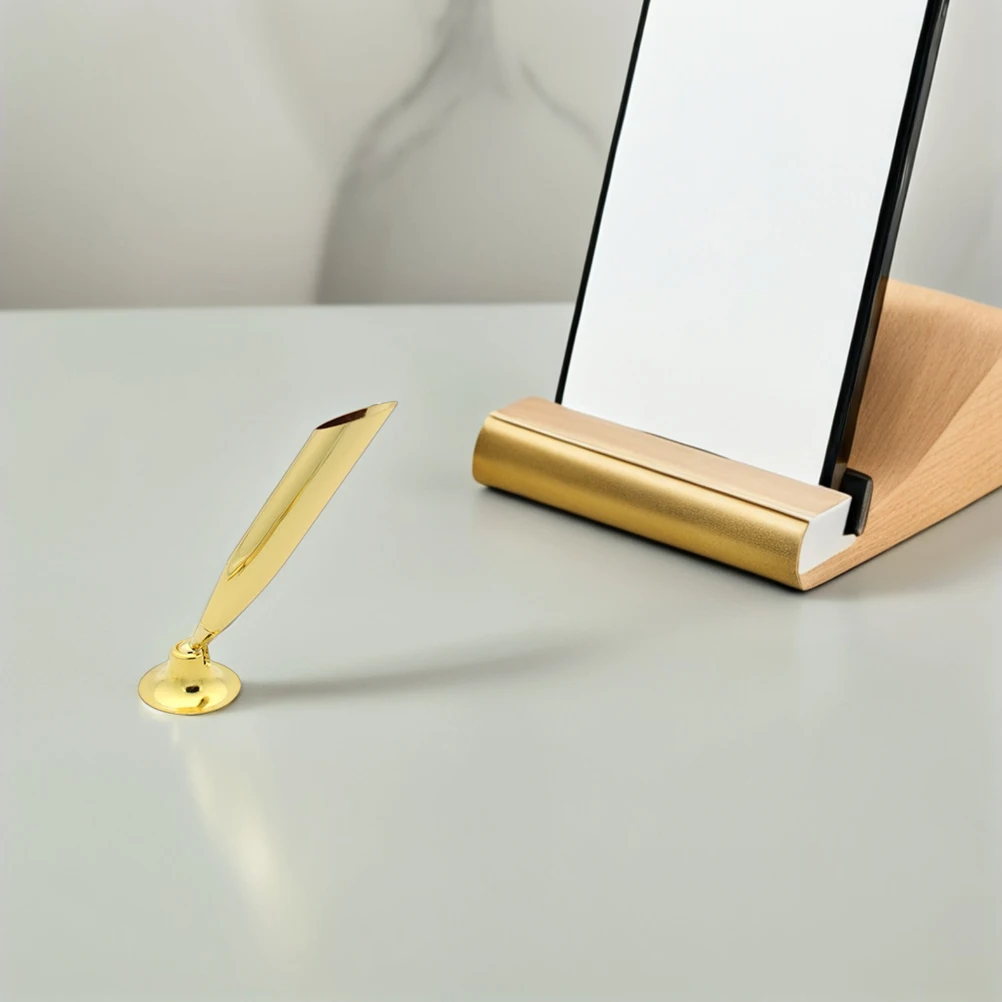 

10 Pcs Pen Stand Metal Insertion Holder Display Fountain Desk Organizer Base Pencil