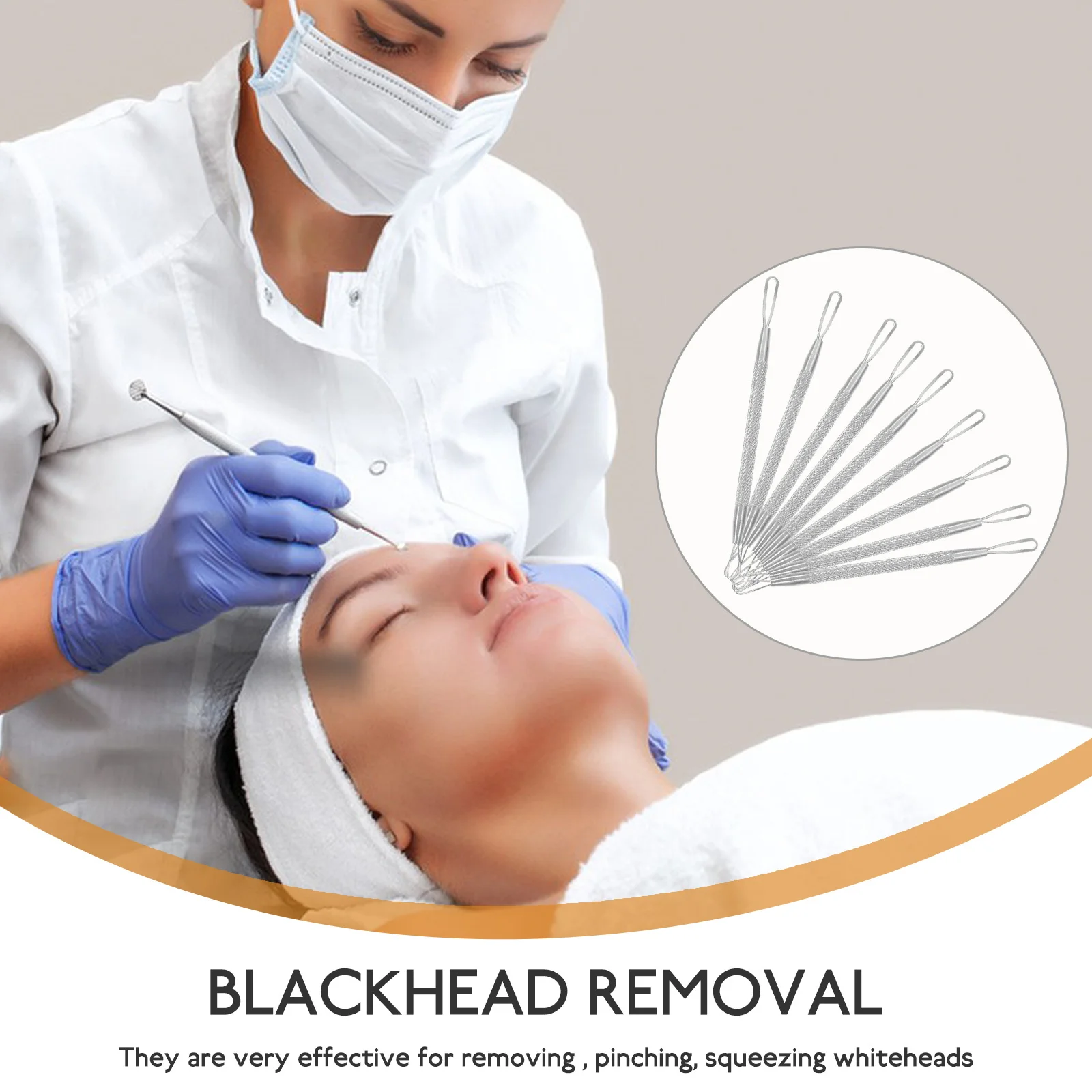 7 Stuks Comedondrukkers Rvs Puistje Gereedschap Voor Effectieve Huidverzorging Porie Reiniging Kits Tweekoppige Naalden