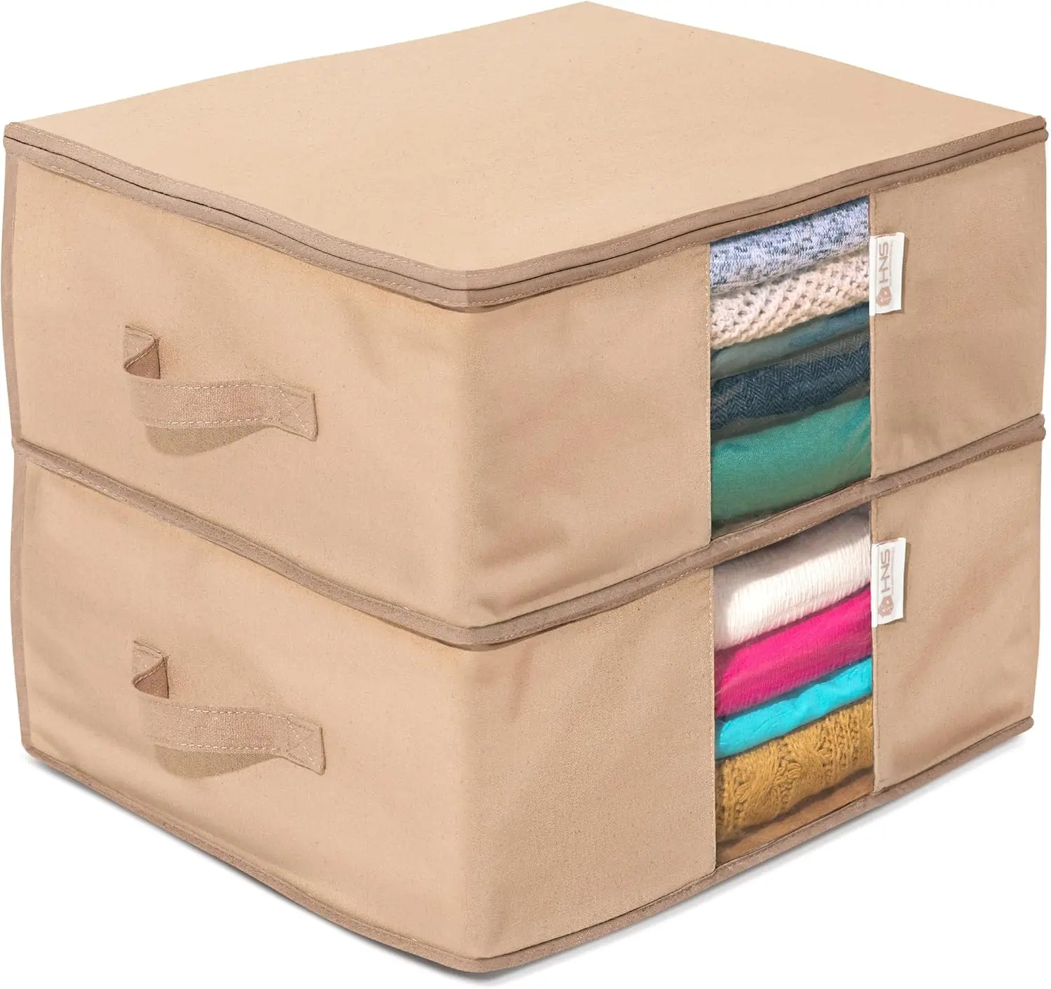 

Набор из 2-х пакетов для хранения под кроватью с ароматом кедра - Защищают одежду от моли, влаги и пыли - Бежевый цвет