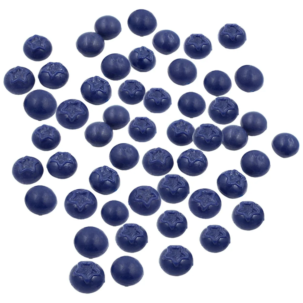 50pcs Artificial Blueberries Decor Simulation Resin Fruits Model Layout Scene Photography Props Fake Fruit Accessories