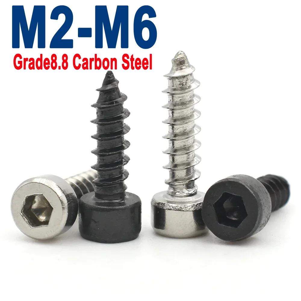 

Hex Hexagon Socket Cap Head M2 M2.6 M3 M3.5 M4 M5 M6 Self-Tapping Screw 8.8 Grade Black/Nickel Zinc Allen Head Screw for Speaker