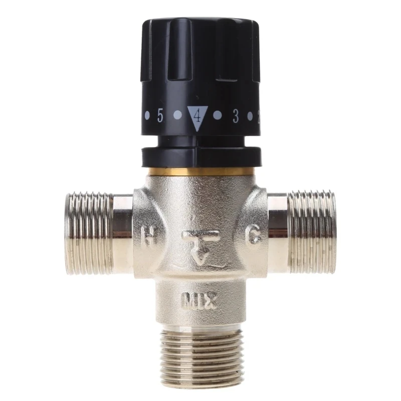 3-Way DN20 Thermostatic Mixing Valve 3/4 Inch Solar Water Heater Valve Regulating Temperature Control Valve
