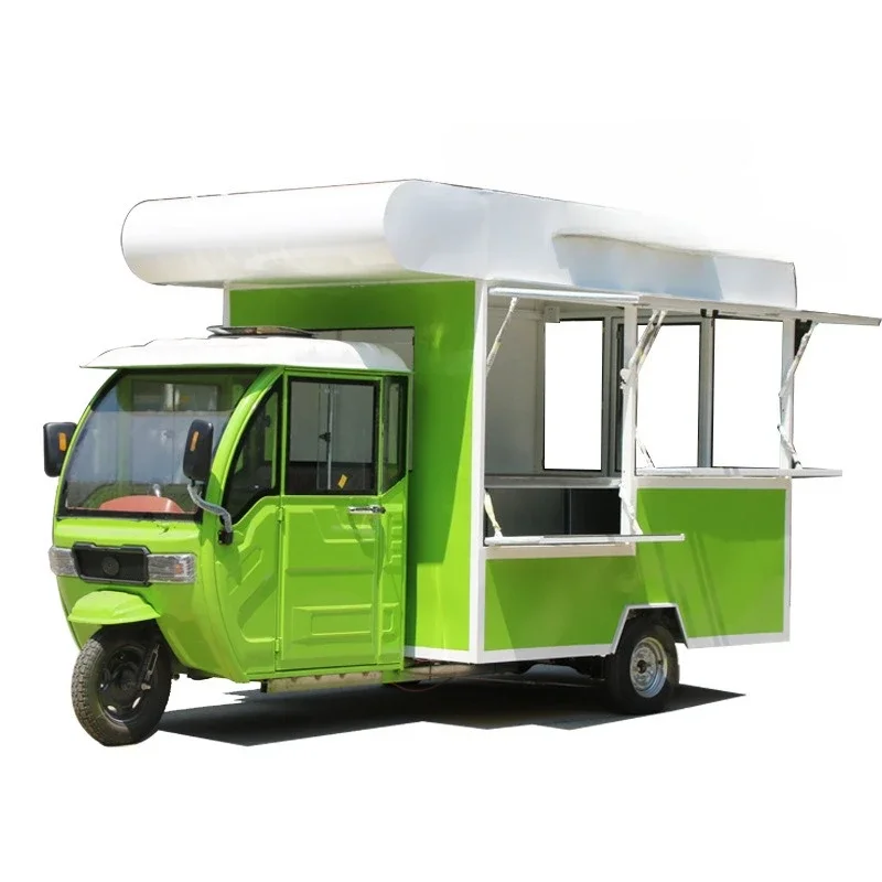 

Breakfast cart, multi function, electric, three wheels, snack cart, mobile, barbecue cart, stall