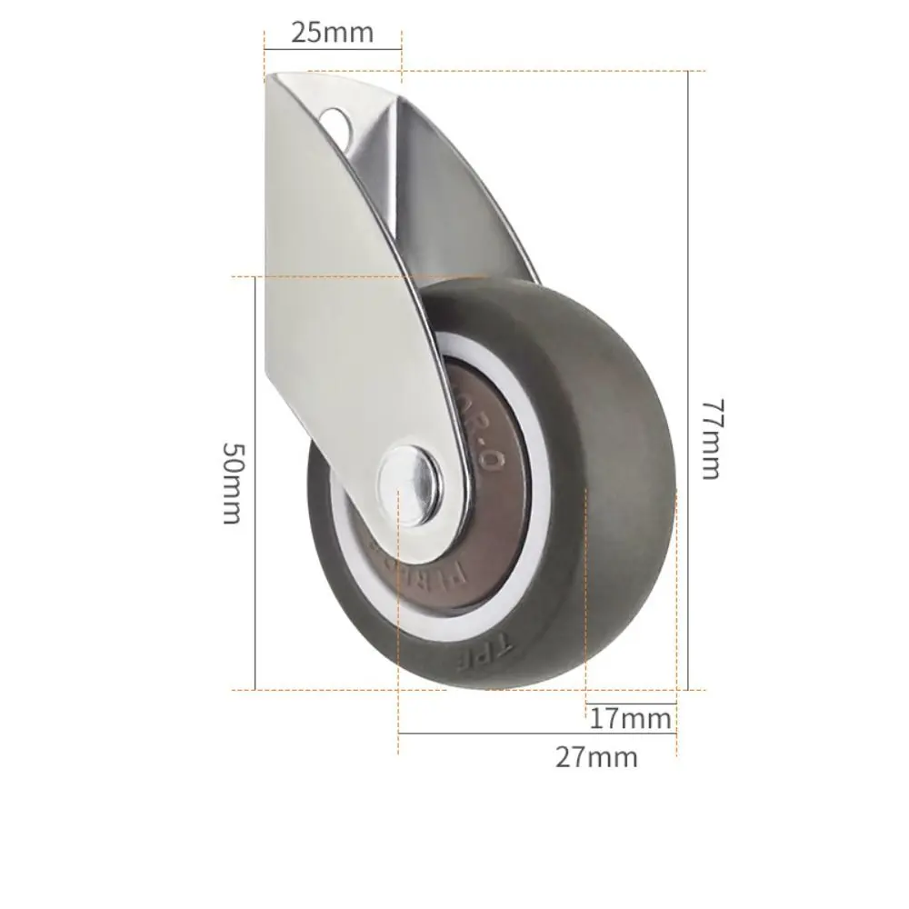 Floor-Friendly Rigid Caster Wheels Anti-Sag Mute Furniture Wheels Smooth Rolling Durable Rubber Caster Wheels Home Improvement