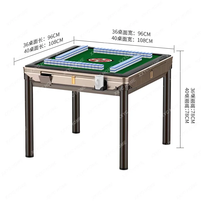 Automatic Mahjong Machine Household Plastic Products (Flower Pots) Dining Table Double-Use Four-Mouth Machine Mahjong Table