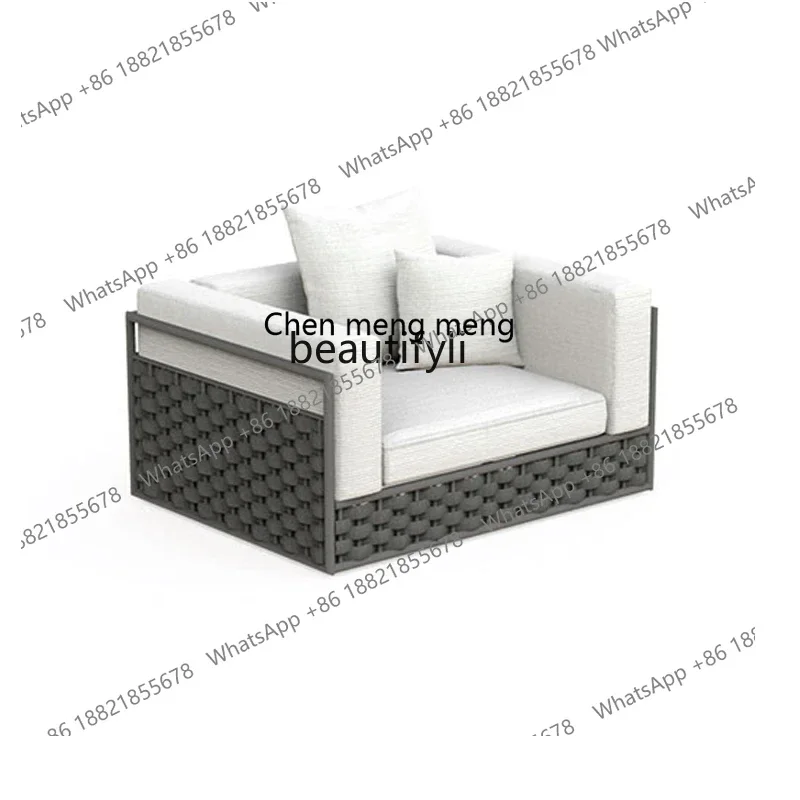 182C Outdoor Sofa Courtyard Sales Department Outdoor Outdoor Sofa Combination Leisure Rattan Sofa Single