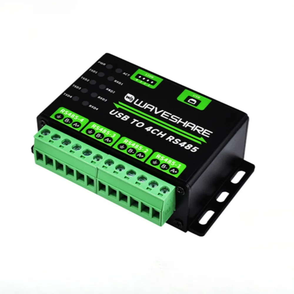 

Industrial USB to 4-way RS485 converter RS485 to USB protection circuit Support wall/rail