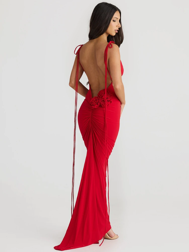 Weiyao-女性のための背中の開いたレースアップボディコンドレス、セクシーなイブニングドレス、ヴィンテージファッションファッション、花の3D、休暇