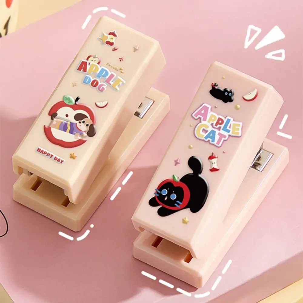 ダックスフント/黒猫ホッチキスミニポータブル使用 24/6 ステープル手動ホッチキスポータブル省力手動バインディングツール