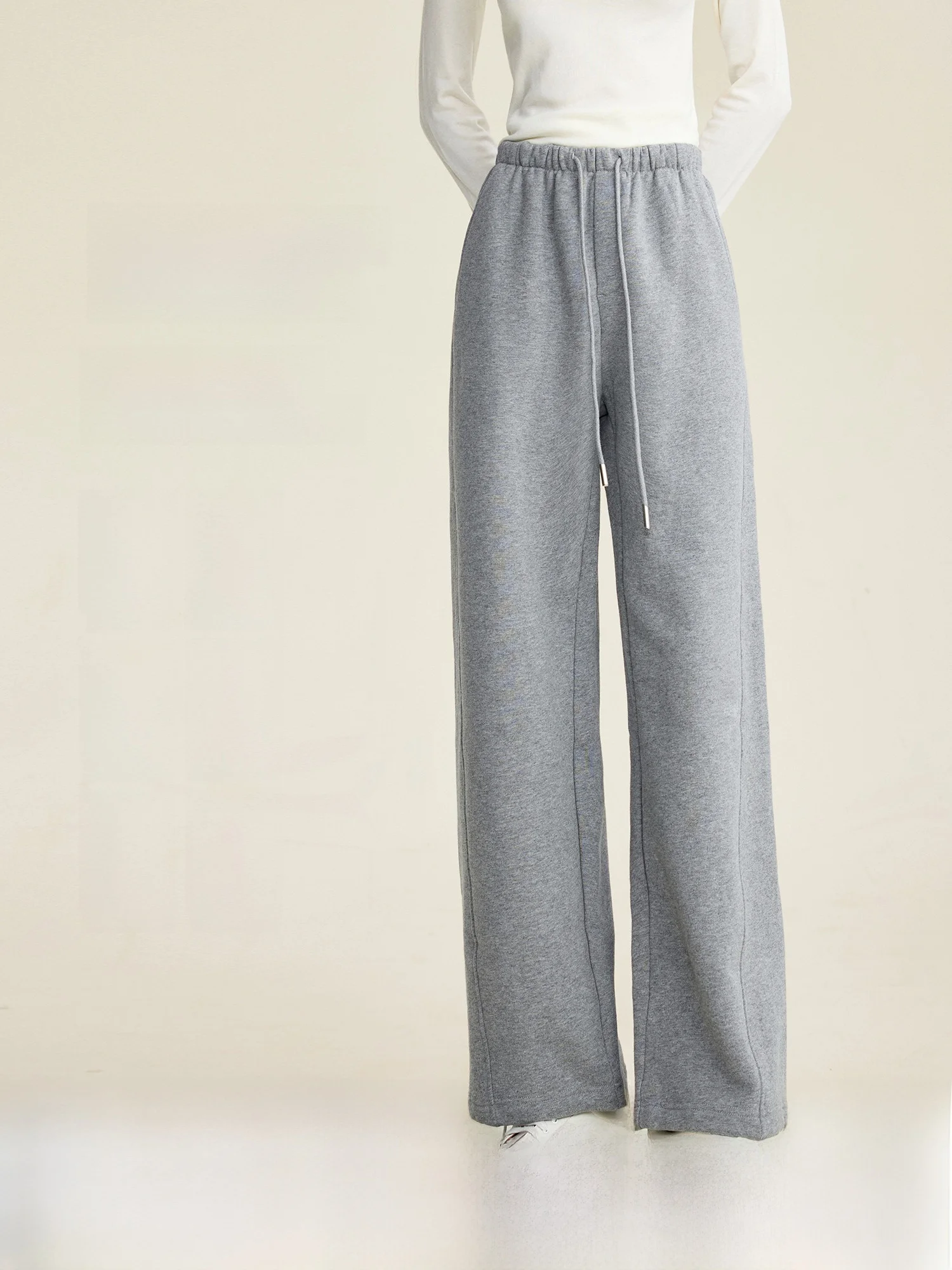 

Autumn Winter Women's Casual Pants Long Straight Cotton Velvet Walking Pants Comfortable Warm l Waist Cotton Trousers