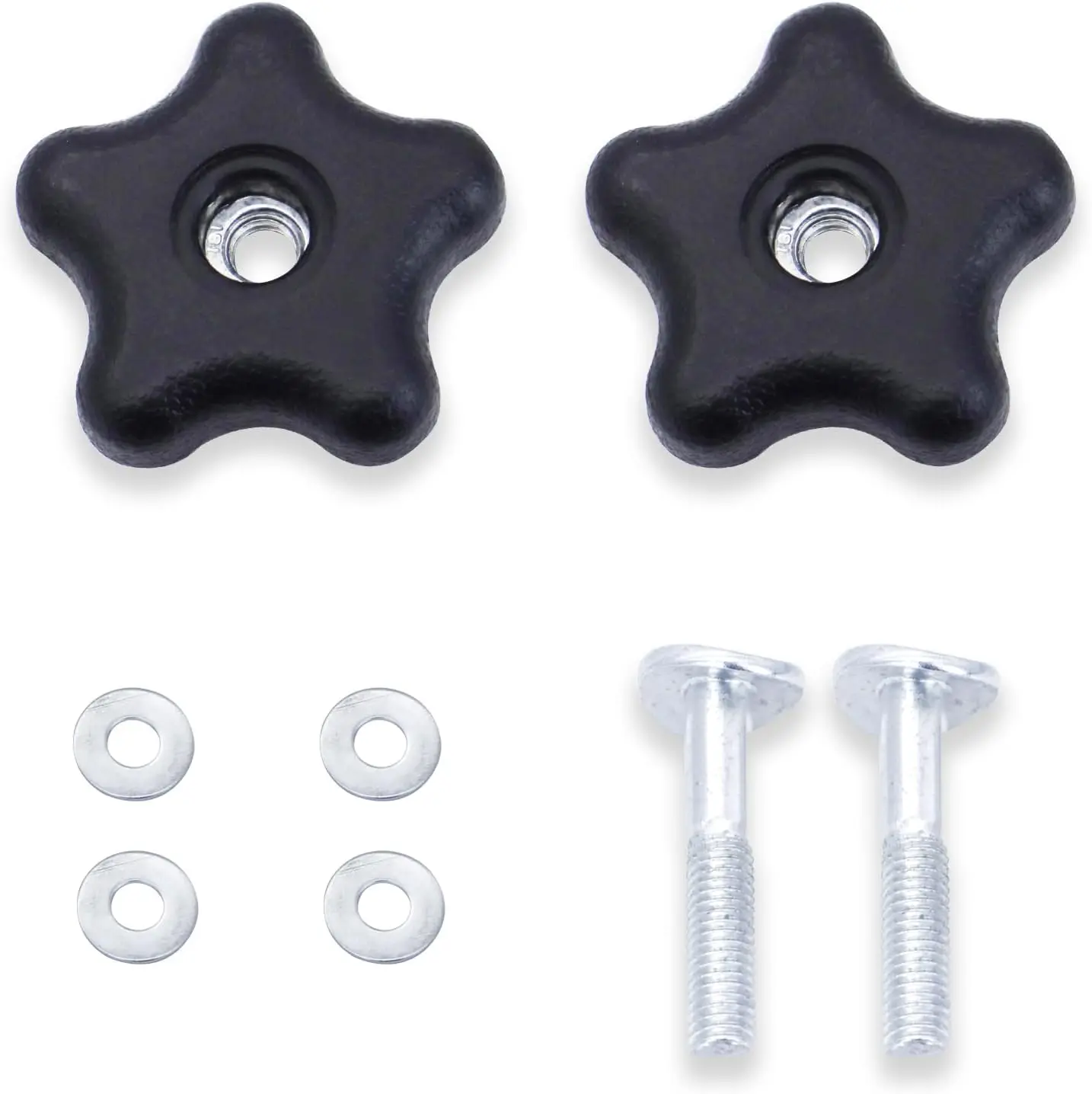 2 Pack of 117-5976 Handle Knob for Toro 22in 30in Recycler Lawn Mower with 107-3844 Washer 92-2260 Bolt